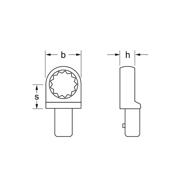 MATADOR Einsteck-Ringschlüssel, 14x18 mm: 30 mm, 6191 1300