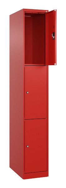 C+P Schließfachschrank Evolo PLUS, 3 Fächer, 1850x300x500mm, 3020/3020, 049000-103 S10025