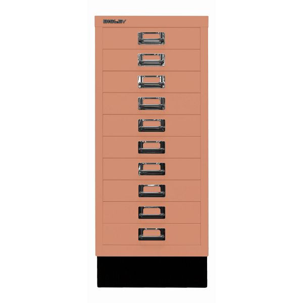 Bisley MultiDrawer™, Inkl. Sockel, DIN A4, 10 Schubladen, 658 coral, L2910S658