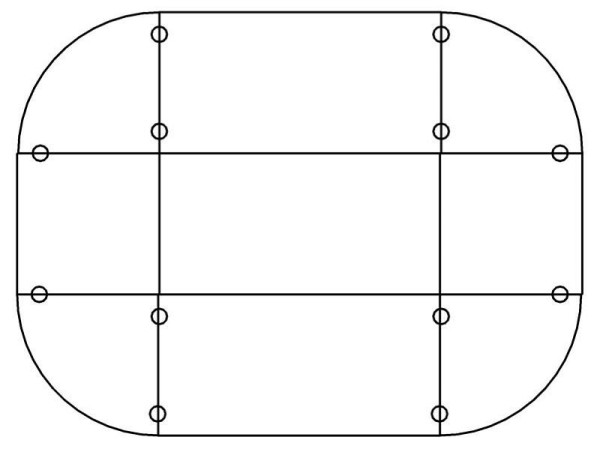 Hammerbacher Meeting Tischsystem K-Serie Set K5, 400 x 240 cm, 4x VKP91, 2x VKP08, 4x VKP12, 16x VSTFK, Ahorn, VSETK5/3/C
