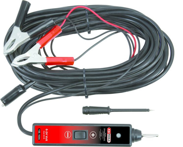KS Tools Funktionsprüflampe 6-24V DC mit 25 Meter Kabel, 150.1655