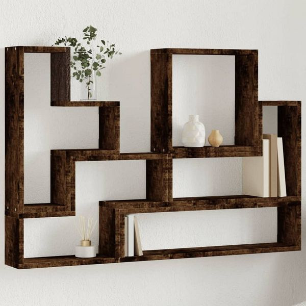 vidaXL Wandregal Räuchereiche 96x12x64 cm Holzwerkstoff, 840804