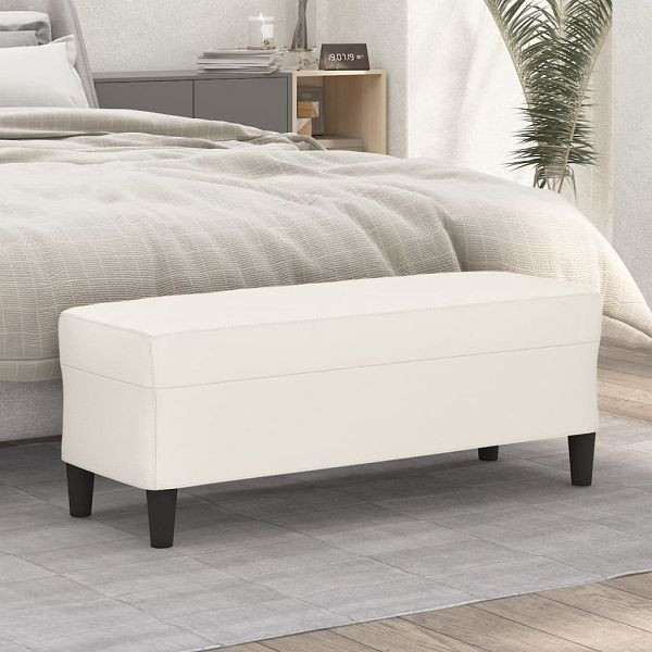vidaXL Sitzbank Creme 100x35x41 cm Kunstleder, 349416, 8720287187196
