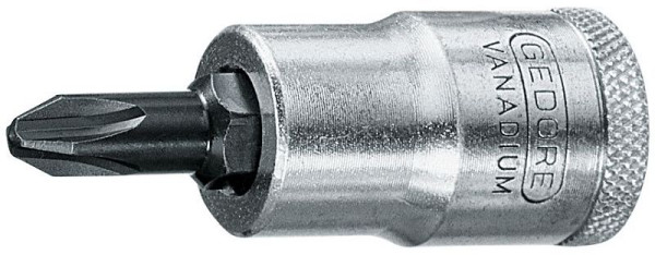GEDORE Schraubendrehereinsatz 1/2'' für Kreuzschlitzschrauben PH 3, 6656730