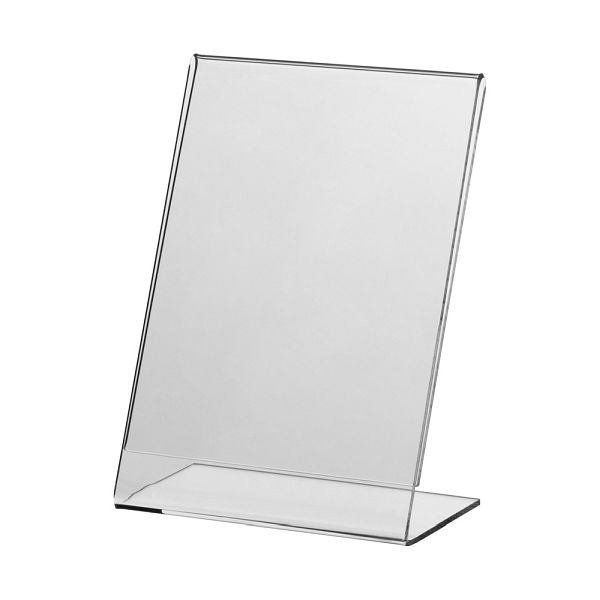 VKF Renzel Tischaufsteller / Menükartenhalter / L-Ständer „Klassik” aus Acrylglas, DIN A6, Hochformat 20 Stück, 60.0010.7
