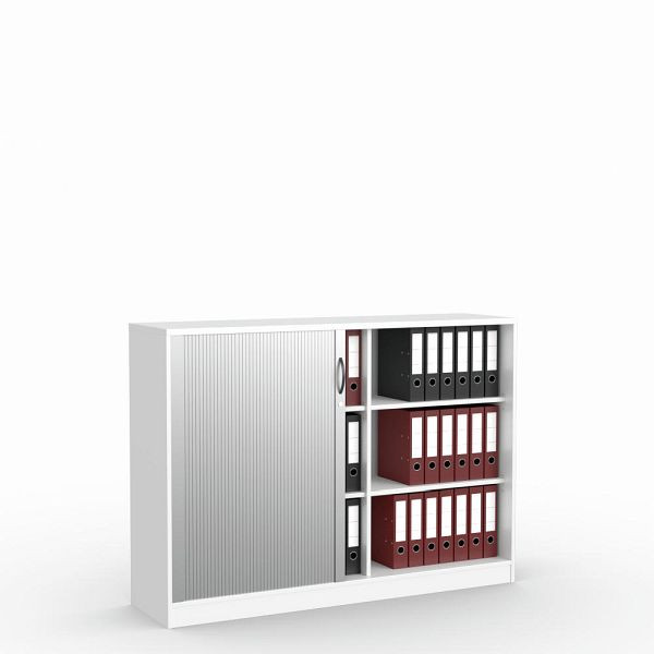 Deskin Rollladenschrank MULTI M, Dekor weiß, B 1600 x H 1145 x T 420 mm, 273423