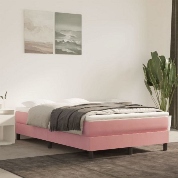vidaXL Taschenfederkernmatratze Rosa 120x210x20 cm Samt, 4016581
