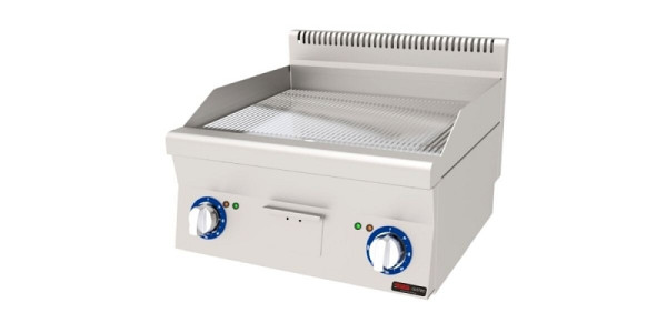 SGS Gastro Elektro Bratplatte Hardchrome, Gerillt, 6 kW, Premium Serie 600, AEI660NCR