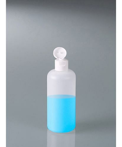 DENIOS Rundflaschen aus HDPE, mit Klappverschluss 250 ml, VE: 10 Stück, 281737