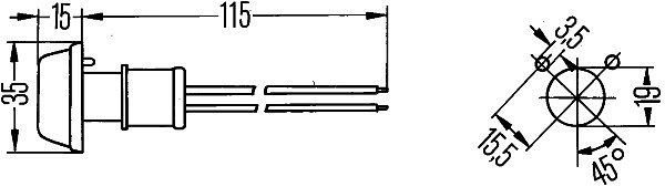 HELLA Zusatzblinkleuchtensatz, Halogen, 12V, Einbau, seitlicher Einbau, Set, 2BM 009 320-807