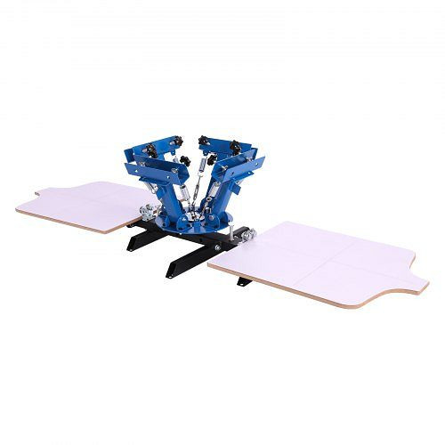 VEVOR Siebdruckmaschine 4-Farben 540x450 mm, 360° Drehbar Präzise Positionierung Pulverbeschichteter Kohlenstoffstahl, T-Shirt-DIY, DDWSYJTTS42DHJNGG001V0