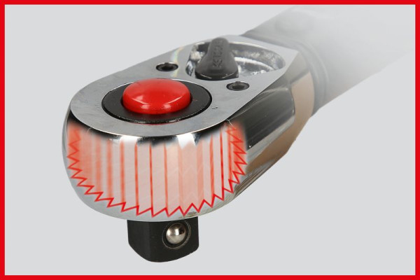 KS Tools 3/8" ERGOTORQUE®precision Ratschen-Drehmomentschlüssel, 10-50Nm, 516.1522