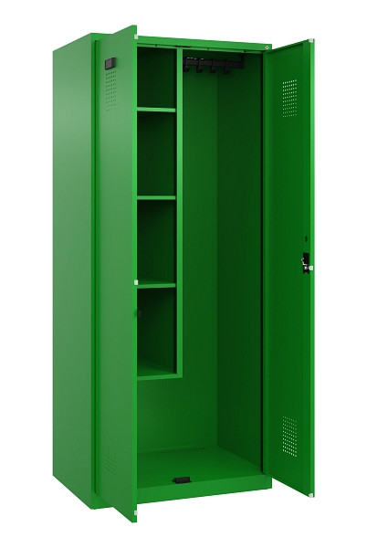 C+P Putzmittel-Spind Evolo PLUS, 2 Abteile, 1850x800x500mm, 6037/6037, Zylinderschloss, 049100-02 S10053