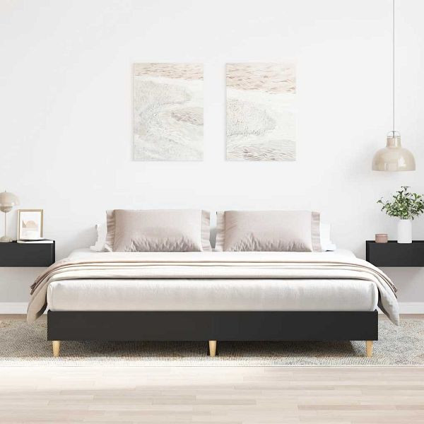 vidaXL Bettgestell ohne Matratze Schwarz 180x200 cm Holzwerkstoff, 3329022