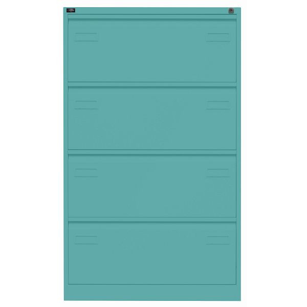 Bisley LIGHT Hängeregistraturschrank LIGHT, doppelbahnig, 4 HR-Schubladen, 659 aquamarin, CDF4659