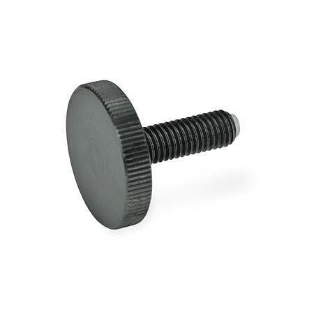 Ganter Rändelschrauben mit MS- / KU-Druckzapfen (GN 653.10-M8-16-ST-KU), VE: 25 Stück, 653.10-M8-16-ST-KU