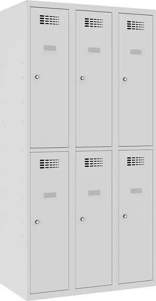 Eurobox Garderobenspind, 3 Abteile 6 Fächer, 300 mm, 0200-030302