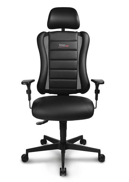 Deskin Managementsessel Sitness RACE RS, Fußkreuz Polyamid schwarz, Stoff Softtex Schwarz/Schwarz, 287822