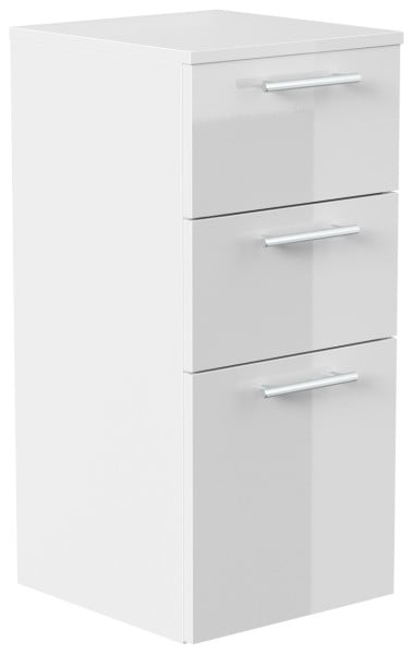 Posseik Midischrank 75 cm weiss hochglanz, PMS075CM000002DE, 4251982674635