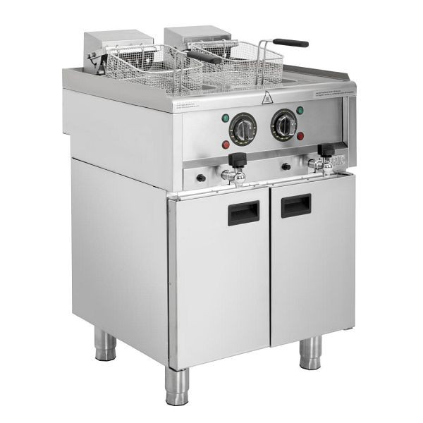 Buffalo 600 Serie freistehende Doppelbehälter-Elektrofritteuse 2x 8 Liter, SA782