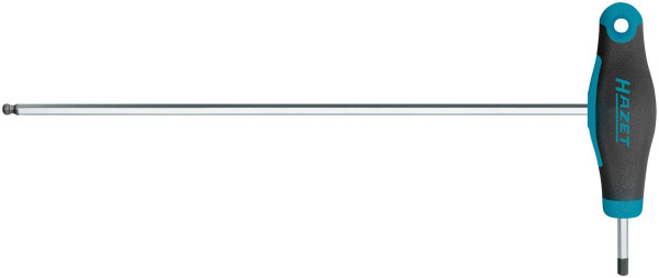 Hazet Schraubendreher, mit T-Griff, Innen-Sechskant Profil, 3 mm, Sechskant-Klinge, Mit Kugelkopf, 829KK-3