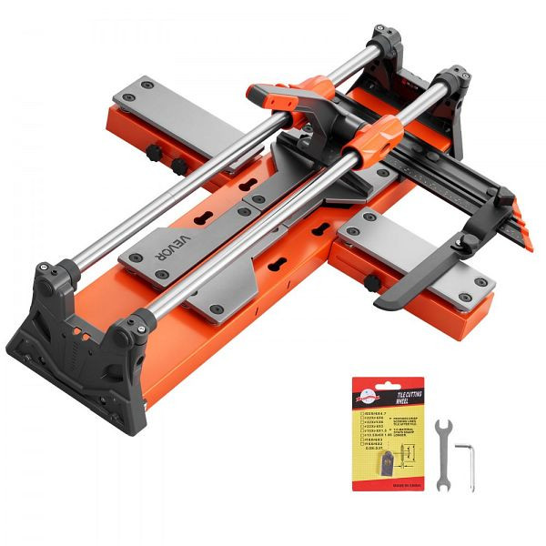 VEVOR Fliesenschneider 600 mm, mit Verschiebbarem Schneidkopf, Federbasis, Winkelanschlag, für Keramikfliesen, DHDZHDTSJK06UFL78001V0