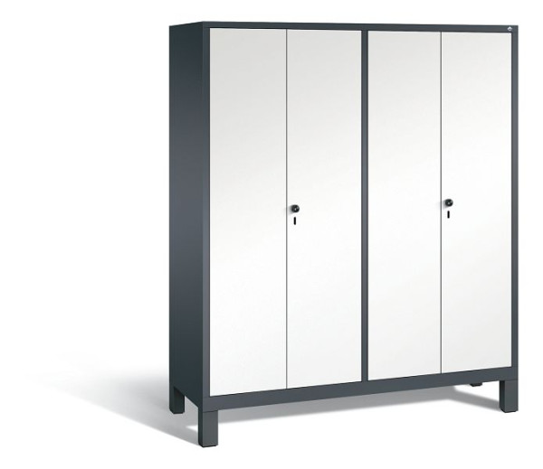 C+P Spind Evolo, 4 Abteile, H1850xB1590xT500 mm, Anthrazit/HPL Weiß, 48012-42 S10227