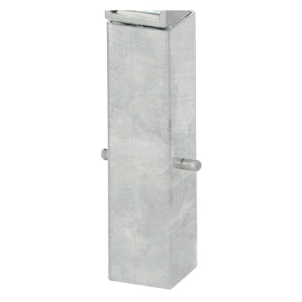 Stein HGS Ersatz-Bodenhülse, Stahl (verzinkt) 80 x 80 mm, für umleg- und herausnehmbare Pfosten (70x70 mm), 14354