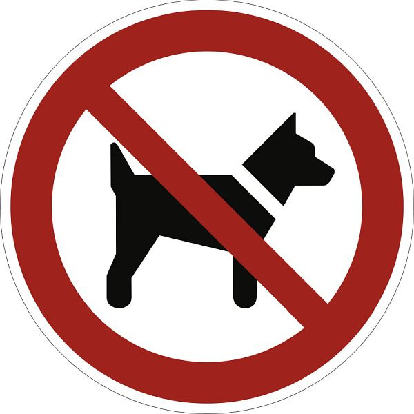 Moedel Mitführen von Hunden verboten ISO 7010, Folie, Ø 200 mm, 58475