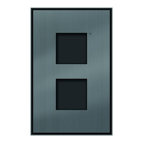 TCS Inputzmontageset aus Frontplatte flächenbündig und UP-Kasten für Serie AMI, für 2 AMI-Module, 1-spaltig, ZAU2049-0030