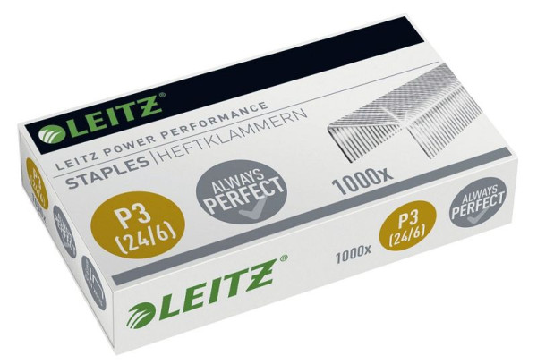LEITZ 5570 Heftklammern 24/6, 1000 Stück, 5570-00-00, 4002432325085