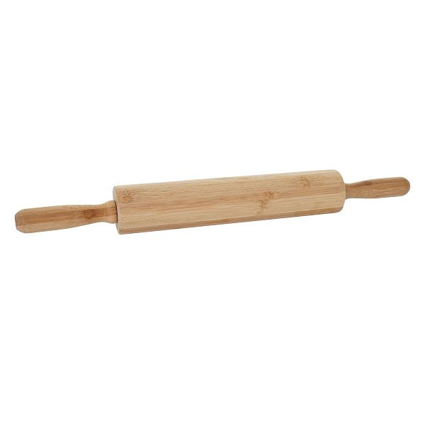 Mendler Teigrolle HWC-B71, Nudelholz Wellholz Ausroller Rollholz Teigwalze Teigausroller Holzroller Holzwalze, Bambus 44x5cm, 60748