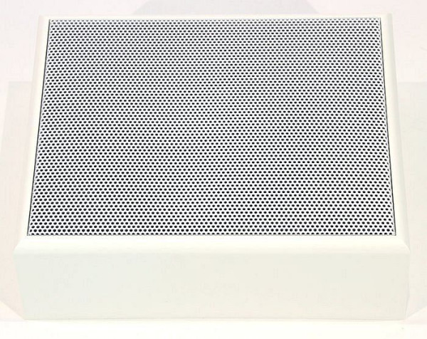 Visaton Wandlautsprecher mit weißem Kunststoffgehäuse und Lochblech-Abdeckung WL 25.20 EV - 100 V, 50373