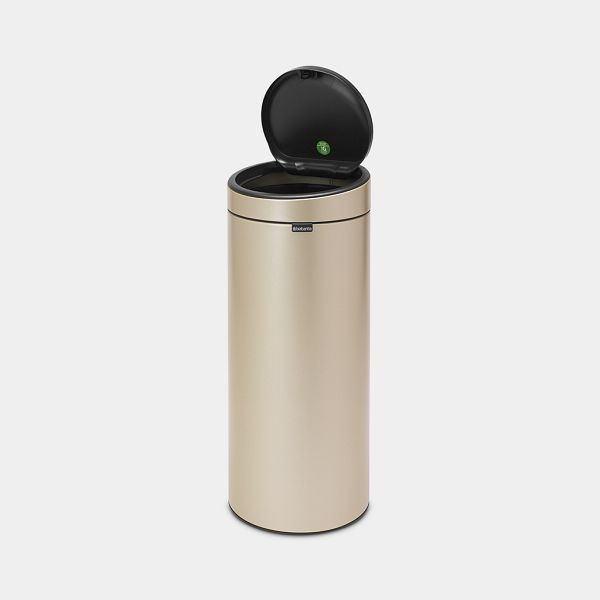 Brabantia Mülleimer Touch Bin New, 30 Liter Champagne, 304507