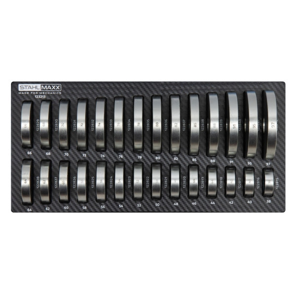 Stahlmaxx Druckstücke-Satz für Lager, Buchsen, ..., 28-teilig, inklusive Einlage, XXL-123213