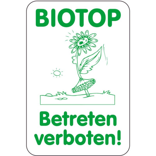 Stein HGS Sonderschild, BIOTOP, Betreten verboten!, 400 x 600 mm, 14996