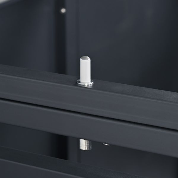 Westmann Mülltonnenbox Status 4, 4 x 240L Anthrazit & Holzoptik, 80x265x116cm, WMJGBC253-4