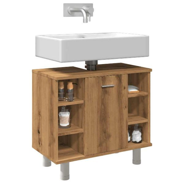 vidaXL Badschrank Artisan-Eiche 60x32x53,5 cm Holzwerkstoff, 856145
