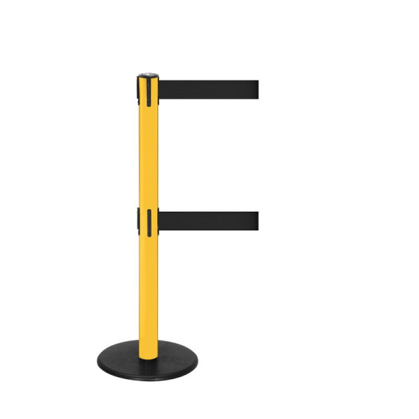 Stein HGS Personenleitsystem -P-Line Duo-, gelb, schwarz, mit magnetischem Gurtendstück, Gurtlänge: 2 x 2,3 m, 14150-0404