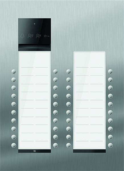 TCS Türkontrollsystem PES PRO Audio Außenstation 40T 4 Spalten UP Edelstahl, ASU600440-0030