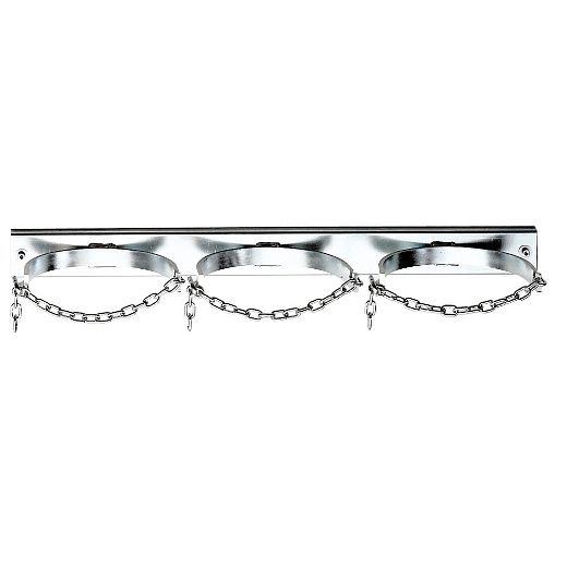 ELMAG Gasflaschenwandhalterung mit Kettensicherung, für 3 Flaschen Ø 230mm, passend für 20/40/50 Liter, 57196