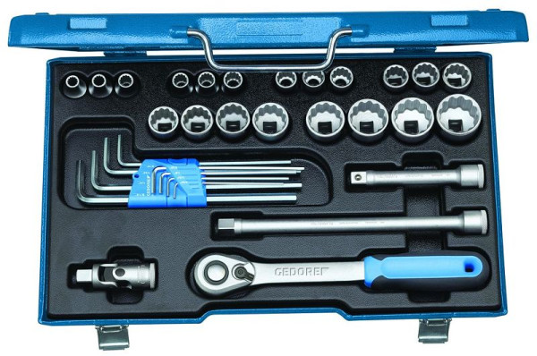 GEDORE Steckschlüssel-Satz 1/2", zöllig, 31-teilig, 2546027