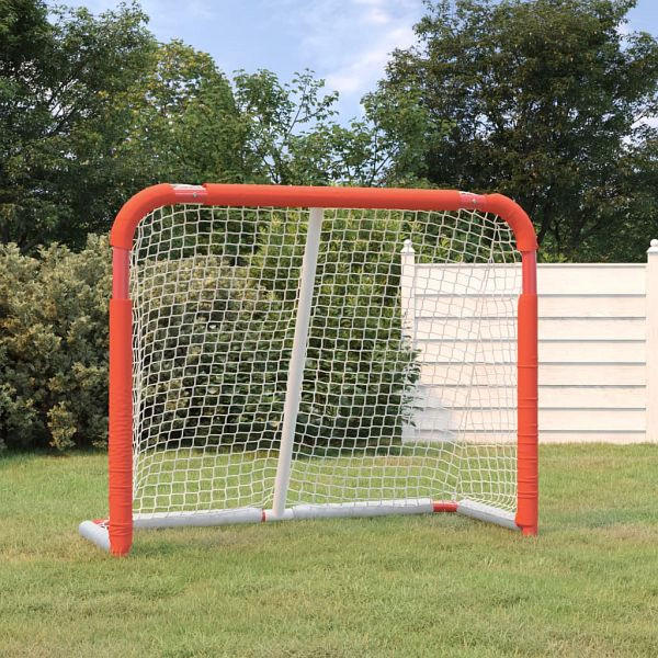vidaXL Hockey-Tor Rot und Weiß 137x66x112 cm Polyester, 93754