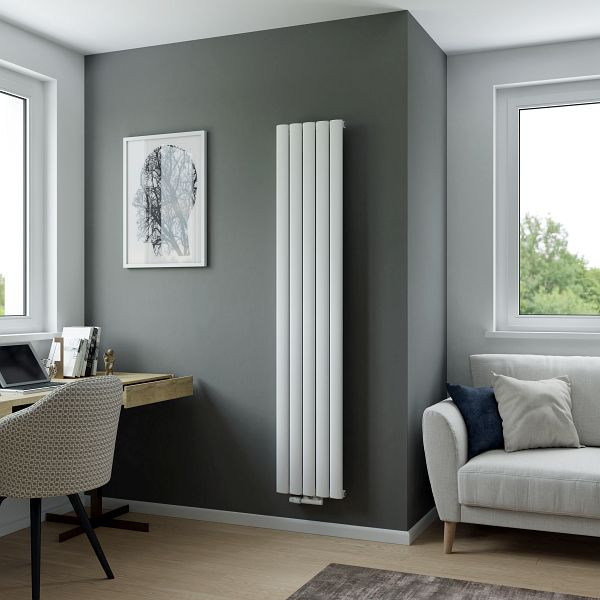 Ximax Aluminiumheizkörper Novus 1800 mm x 345 mm 815 Watt Mittenanschluss Weiß Struktur, 11633