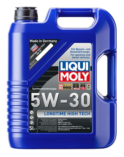 LIQUI MOLY Motoröl Longtime High Tech 5W-30, Kanister Kunststoff, VE: 5 Liter, 1137