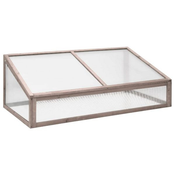 vidaXL Gewächshaus Grau 110x58,5x39 cm Tannenholz, 362647