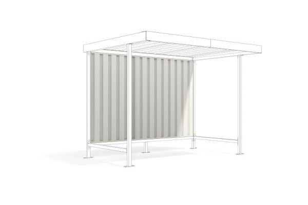 WSM Rückwand für Leipzig L12 RAL 9002 Trapezblech, 102001875
