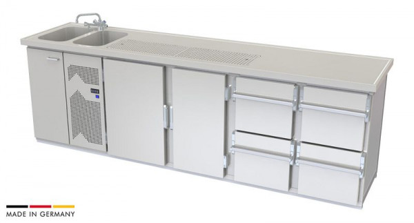 hefa Theke Brillant 29V/2L-TTZZ, Abmaße: 950 x 2.900 x 650/700 mm, Brillant 29V/2L-TTZZ