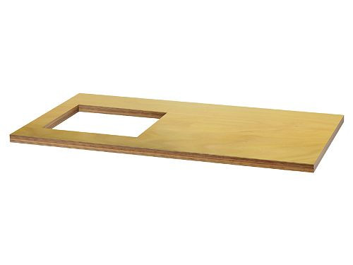 Bedrunka+Hirth Arbeitsplatte mit Ausschnitt für Waage, Maße in mm (BxTxH): 2000 x 750 x 40, 03.PTWAAUSS