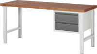 Produktbild von RAU Werkbank höhenverstellbar 7125I1, B2000xT700xH790-1140mm, 2xSchubladen-TA, 03-7125I1-207BR4H-Z.942 RAU Werkbank höhenverstellbar 7125I1, B2000xT700xH790-1140mm, 2xSchubladen-TA, 03-7125I1-207BR4H-Z.942